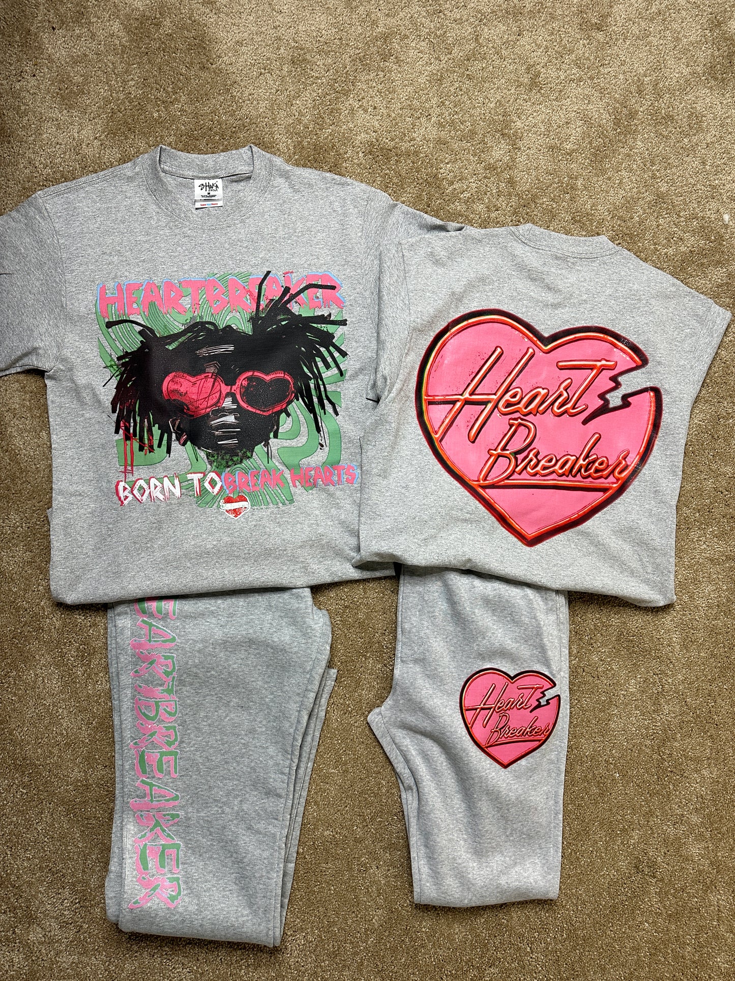 Grey “ Healing Hearts” Set