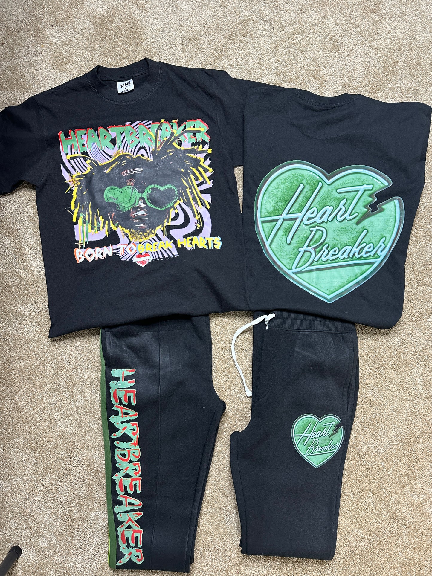 Black “ Healing Hearts” Set
