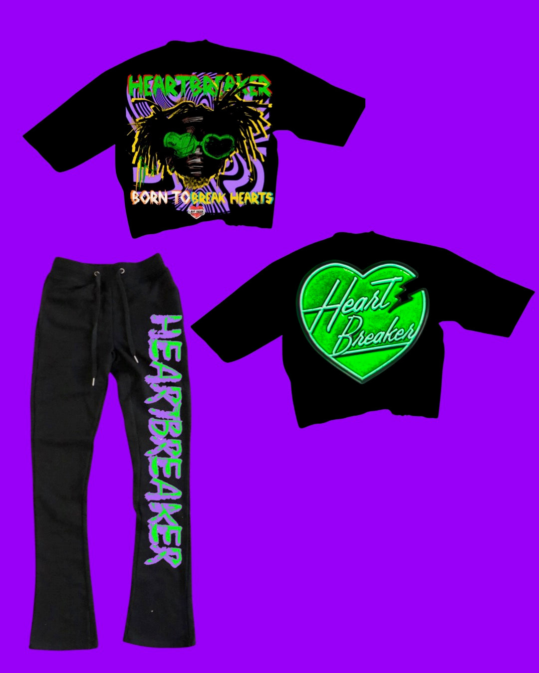 Black “ Healing Hearts” Set